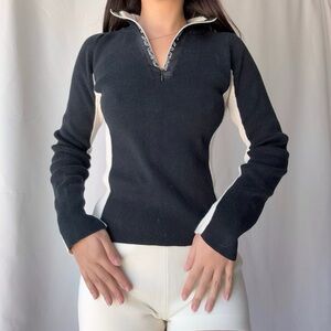 Vintage 90s DKNY Active Black Knit Sweater